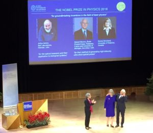 Nobel prize in Physics lectures at Stockholm
