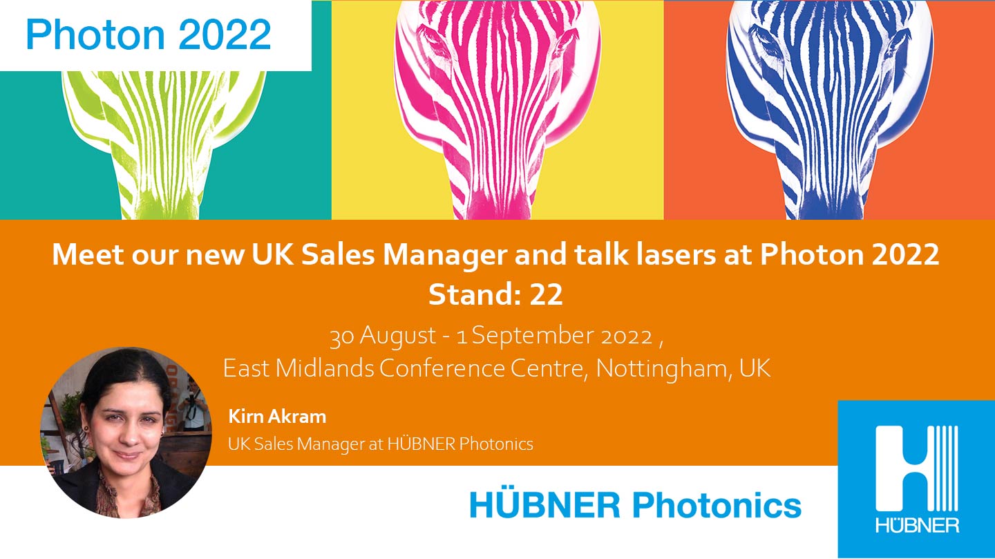 Meet our new UK Sales Manager and talk lasers at Photon 2022 at stand: 22