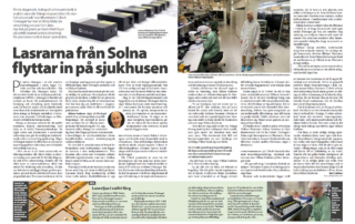 Lasers from Solna article electroniktidningen