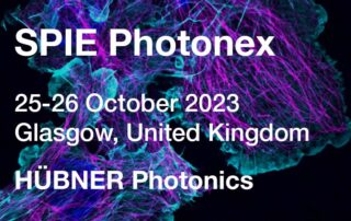 purple microscopy image with white text SPIE Photonex 2023, Scottish Event Campus Glasgow, UK, 25-26th october 2023
